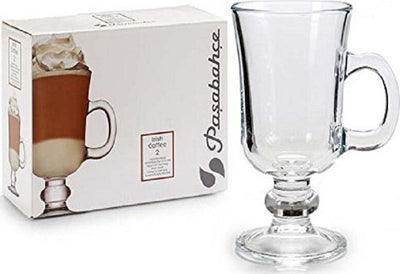 Set 2 Bicchieri Irish Coffee Tazza Da Cappuccino Latte The' In Vetro Manico Bar Casa e cucina/Stoviglie/Bicchieri e cristalli/Bicchieri da Irish Coffee Trade Shop italia - Napoli, Commerciovirtuoso.it