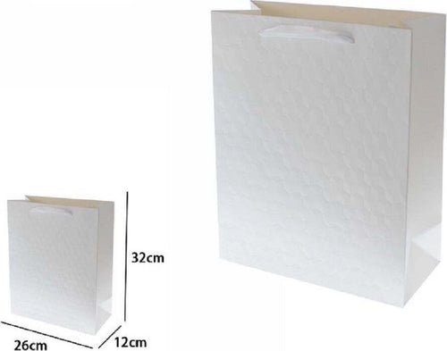 Set 2 Borse Buste Regalo Shopper Bianca Goffrata Manico Tessuto 32x26x12cm 69924 Casa, arredamento e bricolage > Prodotti per Feste Trade Shop italia - Napoli, Commerciovirtuoso.it