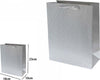 Set-2-Borse-Buste-Regalo-Shopper-Grigia-Goffrata-Manico-Tessuto-23x18x10cm-69932