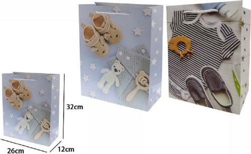 Set 2 Buste Busta Borsa Regalo Compleanno Nascita Bimbo 32x26x12 Cm 69979 2 Mod. Casa e cucina/Hobby creativi/Articoli per confezioni regalo/Sacchetti da regalo Trade Shop italia - Napoli, Commerciovirtuoso.it
