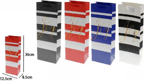 Set 2 Buste Da Regalo 36x12.5x8.5cm Sacchetto Vino Bottiglie Scritta Joy 69961 Casa, arredamento e bricolage > Prodotti per Feste Trade Shop italia - Napoli, Commerciovirtuoso.it
