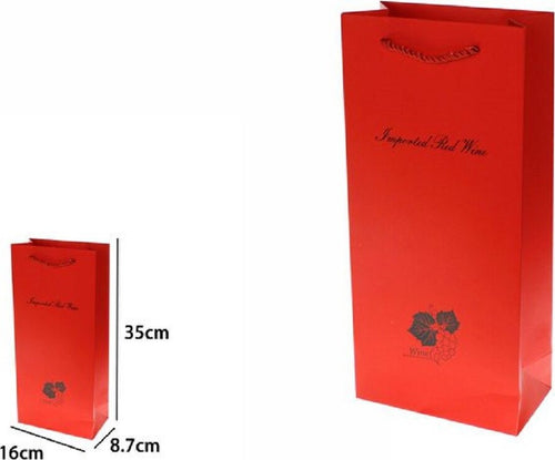 Set 2 Buste Regalo 35x16x8.7 Cm Sacchetto Bottiglie Vino Rossa Con Scritta 69895 Casa, arredamento e bricolage > Prodotti per Feste Trade Shop italia - Napoli, Commerciovirtuoso.it