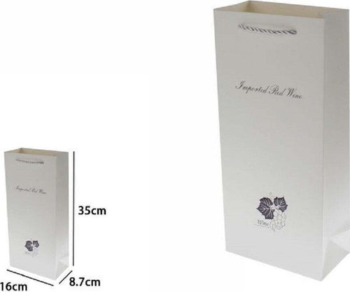 Set 2 Buste Regalo 35x16x8.7cm Sacchetto Bottiglie Vino Bianca Con Scritta 69894 Casa, arredamento e bricolage > Prodotti per Feste Trade Shop italia - Napoli, Commerciovirtuoso.it