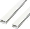 Set-2-Canalina-Elettrica-Passacavi-Adesiva-Da-1mt-In-Plastica-Bianco-20-X-10-Mm