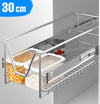 Set-2-Cassetti-Cassetto-Telescopico-Cucina-30cm-Cestello-Estraibile-Salvaspazio