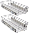 Set-2-Cassetti-Cassetto-Telescopico-Cucina-30cm-Cestello-Estraibile-Salvaspazio
