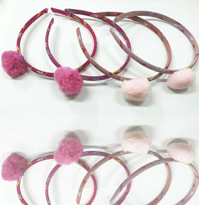 Set 2 Cerchietti Cerchietto Frontino Rosa Pon Pon Capelli Fermacapelli Accessori Fermacapelli Trade Shop italia - Napoli, Commerciovirtuoso.it