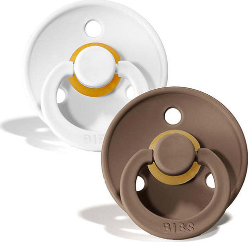 Set 2 Ciucci BIBS Bianco/Nocciola 0-6 Mesi Prima infanzia/Succhietti e massaggiagengive/Succhietti La Casa Del Bebè - Napoli, Commerciovirtuoso.it
