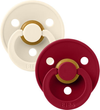 Set 2 Ciucci BIBS Colour Avorio e Rosso Rubino 6 mesi + Prima infanzia/Succhietti e massaggiagengive/Succhietti La Casa Del Bebè - Napoli, Commerciovirtuoso.it