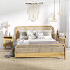 Set-2-Comodini-in-Stile-Boho-con-Armadietto-e-Ripiano-Aperto,-in-Truciolato,-Rattan-e-MDF,-39x35x60-cm-BT2831-599V03NDBT2