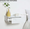 Set-2-Comodini-Sospesi-in-Legno,-Design-Moderno,-40x30x15cm---Bianco-LK6831-481WTLK6
