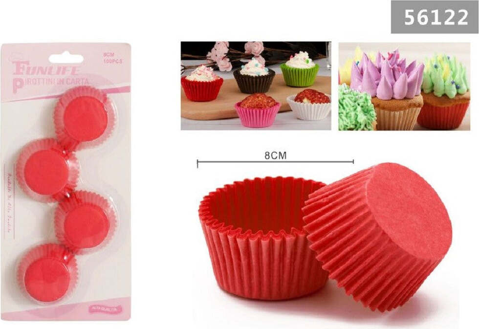 Pirottini Natalizi 60 Pirottini Cupcake Alluminio - Stampi Muffin USA E