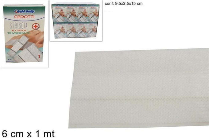 Set 2 Confezioni Cerotto Cerotti Striscia Garza Medicazione Traspirante 6cmx1mt Salute e Bellezza > Cura della Persona Trade Shop italia - Napoli, Commerciovirtuoso.it