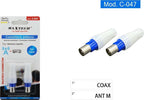 Set 2 Connettore Cavo Spina Antenna Maschio A Spina Coassiale Tv Satellite C-047 Elettronica/Home Cinema TV e video/Accessori/Cavi/Cavi coassiali Trade Shop italia - Napoli, Commerciovirtuoso.it