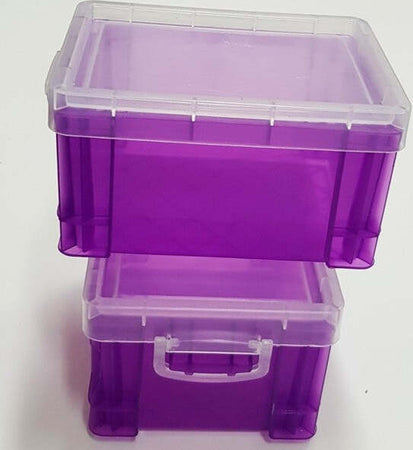 Set-2-Contenitori-Scatola-11x8.5x6cm-Tappo-Impilabile-Box-Decorazioni-Nail-Art