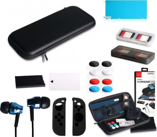 SET 2 CUSTODIE 4 PROTEZIONI TASTI CUFFIE PELLICOLA BORSA CASE CARD NINTENDO 13PZ  Trade Shop italia - Napoli, Commerciovirtuoso.it