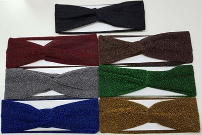 Set 2 Fasce Elastiche Glitter Annodata Retro Ferma Capelli Tessuto Cerchietto Bellezza/Cura dei capelli/Accessori styling capelli/Cerchietti e fasce per capelli Trade Shop italia - Napoli, Commerciovirtuoso.it