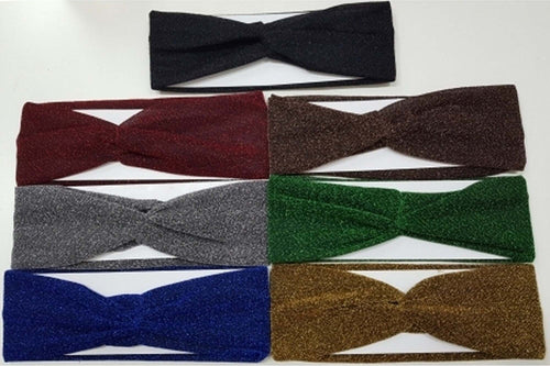 Set 2 Fasce Elastiche Glitter Annodata Retro Ferma Capelli Tessuto Cerchietto Bellezza/Cura dei capelli/Accessori styling capelli/Cerchietti e fasce per capelli Trade Shop italia - Napoli, Commerciovirtuoso.it