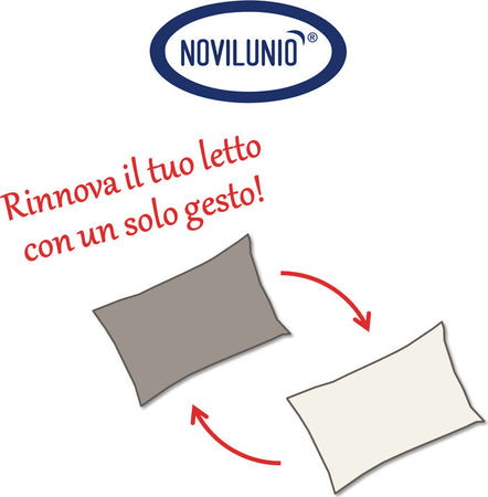 Set 2 Federe Bicolor Doubleface in Cotone Copricuscino Novilunio Guanciale Letto 50x80 Cm Made in Italy Naturale/ Salvia Casa e cucina/Tessili per la casa/Biancheria da letto/Lenzuola e federe/Federe Novilunio - Sesto San Giovanni, Commerciovirtuoso.it