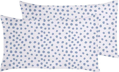 Set-2-federe-coppia-di-federe-bifaccia-doubleface-stampa-digitale-100%-cotone-Made-in-Italy-DOT-MINI-AZZURRO