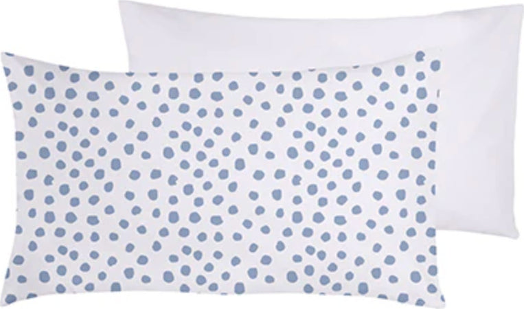Set-2-federe-coppia-di-federe-bifaccia-doubleface-stampa-digitale-100%-cotone-Made-in-Italy-DOT-MINI-AZZURRO