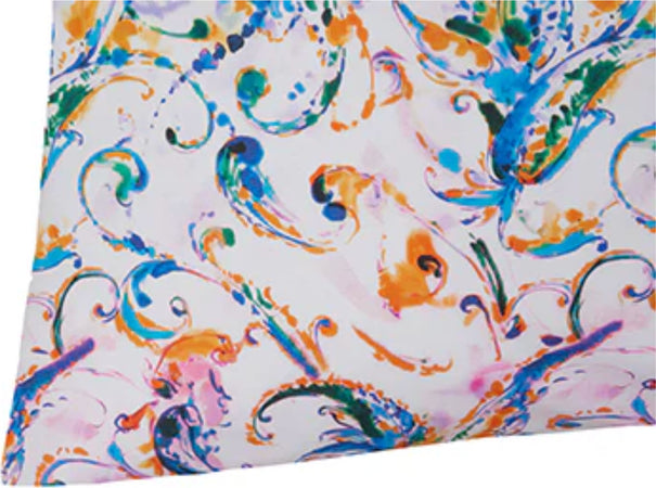 Set-2-federe-coppia-di-federe-bifaccia-doubleface-stampa-digitale-100%-cotone-Made-in-Italy-PAISLEY-MULTICOLOR-/BIANCO