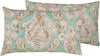 Set-2-Federe-Coppia-Di-Federe-Bifaccia-Doubleface-Stampa-Digitale-100%-Cotone-Made-In-Italy-Paisley-Verde-/bianco