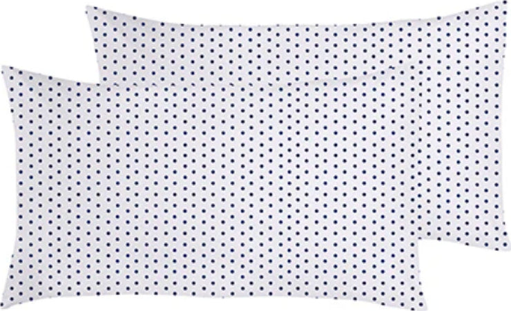 Set-2-federe-coppia-di-federe-bifaccia-doubleface-stampa-digitale-100%-cotone-Made-in-Italy-POIS-BLU-SU-BIANCO
