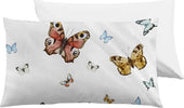 Set 2 Federe Novilunio Bifaccia Doubleface Stampa Digitale 100% Cotone Made in Italy Fantasia Farfalle Multicolor Casa e cucina/Tessili per la casa/Biancheria da letto/Lenzuola e federe/Federe Novilunio - Sesto San Giovanni, Commerciovirtuoso.it