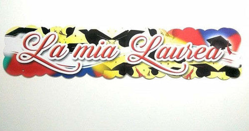 Set-2-Festoni-Festone-Scritta-La-Mia-Laurea-Multicolore-Festa-Laurea-100cm-Party