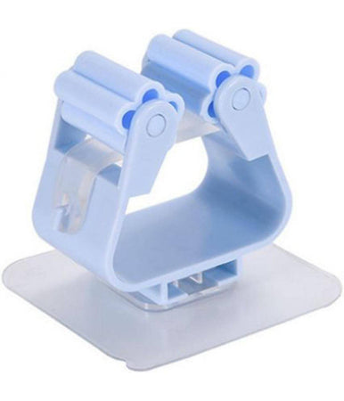 Set 2 Ganci Porta Scopa Mop Supporto Adesivo Resistente Appendino Bagno Cucina