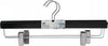 Set-2-Grucce-Pantaloni-In-Legno-Nere-Armadio-Clip-Antiscivolo-Gonne-Shorts-36-Cm