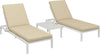 Set-2-Lettini-Prendisole-con-Schienale-Regolabile-e-Tavolino-da-Giardino-in-Vetro,-Beige-84G-337V00BG