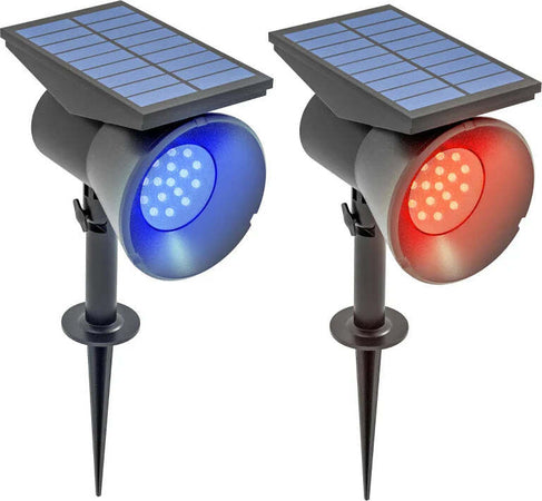 Set-2-Luci-da-Giardino-Solari-RGB-con-2-Modalità-di-Illuminazione,-in-PP-e-PC,-10.6x15x38-cm,-Nero-XF1844-835V00BKXF1