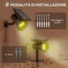 Set-2-Luci-da-Giardino-Solari-RGB-con-2-Modalità-di-Illuminazione,-in-PP-e-PC,-10.6x15x38-cm,-Nero-XF1844-835V00BKXF1
