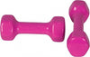 Set-2-Manubri-Rosa-Fucsia-Da-0.5-Kg-In-Vinile-Set-Peso-Pesi-Forma-Esagonale