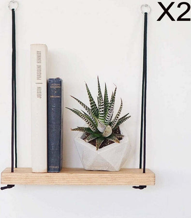 SET 2 MENSOLE IN LEGNO MASSELLO RETTANGOLARI NOCE 40 Casa e cucina/Organizzazione interni/Porta oggetti cassetti e scaffali/Mensole da muro Scontolo.net - Potenza, Commerciovirtuoso.it