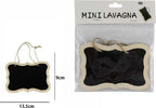 Set-2-Mini-Lavagnette-In-Ardesia-Segnaposti-Da-Appendere-Lavagna-Memo-53922a