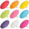Set-2-Mini-Ombrello-Bambu-Colorato-Carta-Legno-Matrimonio-Shabby-Chic-Ombrellino