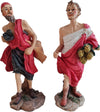 Set 2 Pastori in poliresina con vestiti in tessuto personaggi per presepe viandanti h 20 cm Casa e cucina/Decorazioni per interni/Addobbi e decorazioni per ricorrenze/Decorazioni natalizie/Presepi/Statuine e fondali per il presepe MagiediNatale.it - Altamura, Commerciovirtuoso.it