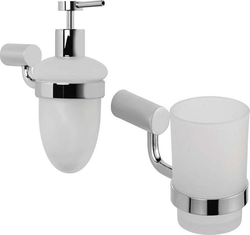 Set 2 Pezzi Accessori da Bagno Magnolia 002 Ottone Cromato Casa e cucina/Bagno/Accessori per il bagno/Dosatori e porta accessori/Dosatori per sapone liquido Ogomondo - Martina Franca, Commerciovirtuoso.it