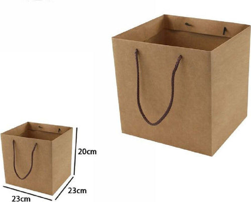Set 2 Pezzi Buste Busta Borsa Da Regalo Marrone 23x23x20cm Manici In Corda 69250 Casa, arredamento e bricolage > Prodotti per Feste Trade Shop italia - Napoli, Commerciovirtuoso.it
