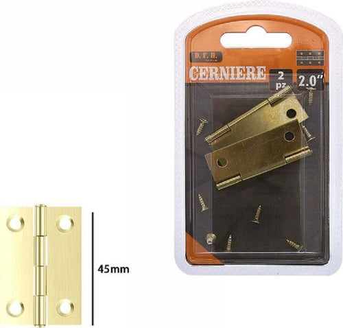 Set 2 Pezzi Cerniere In Ottone Per Porte Mobili Armadi Sportelli Ante 45mm 69038 Casa, arredamento e bricolage > Bricolage e fai da te > Minuteria Trade Shop italia - Napoli, Commerciovirtuoso.it