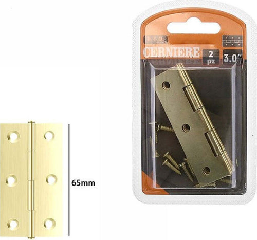 Set 2 Pezzi Cerniere In Ottone Per Porte Mobili Armadi Sportelli Ante 65mm 69040 Casa, arredamento e bricolage > Bricolage e fai da te > Minuteria Trade Shop italia - Napoli, Commerciovirtuoso.it