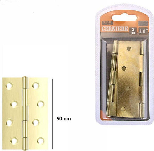 Set 2 Pezzi Cerniere In Ottone Per Porte Mobili Armadi Sportelli Ante 90mm 69041 Casa, arredamento e bricolage > Bricolage e fai da te > Minuteria Trade Shop italia - Napoli, Commerciovirtuoso.it