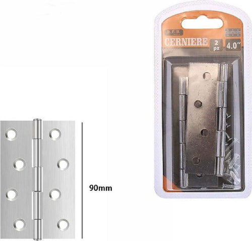 Set 2 Pezzi Cerniere Per Porte Mobili Armadi Sportelli Ante 90 Mm Silver 69035 Casa, arredamento e bricolage > Bricolage e fai da te > Minuteria Trade Shop italia - Napoli, Commerciovirtuoso.it