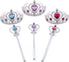 Set-2-Pezzi-Corona-Coroncina-Scettro-Principessa-Costume-Cosplay-Carnevale