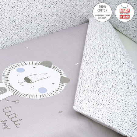 Set 2 pezzi Federa Piumone 60 Be Lion Grigio 100X140X3 Cm Casa e cucina/Tessili per la casa/Biancheria per culle e lettini/Biancheria bimbi/Completi da lettino La Casa Del Bebè - Napoli, Commerciovirtuoso.it