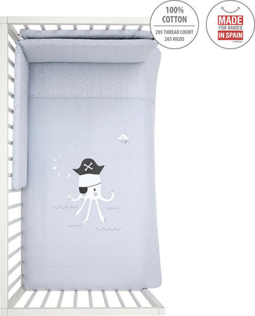 Set 2 pezzi Federa Piumone 60 Be Ocean Grigio 100X140X3 Cm Casa e cucina/Tessili per la casa/Biancheria per culle e lettini/Biancheria bimbi/Completi da lettino La Casa Del Bebè - Napoli, Commerciovirtuoso.it