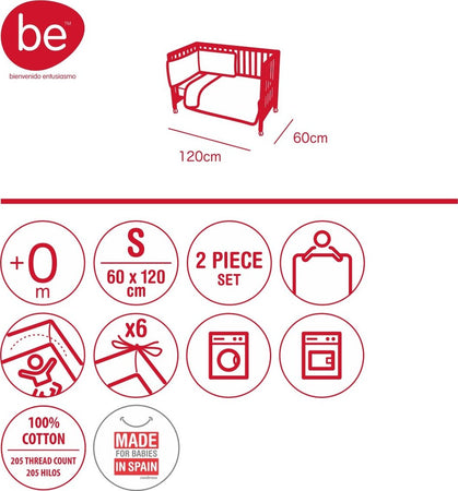 Set 2 pezzi Federa Piumone 60 Be Zoe Azzurro 100X140X3 Cm Casa e cucina/Tessili per la casa/Biancheria per culle e lettini/Biancheria bimbi/Completi da lettino La Casa Del Bebè - Napoli, Commerciovirtuoso.it